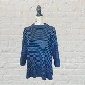 Loft Striped Mock Turtle Neck